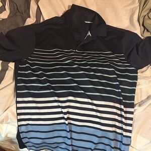Classic Navy Striped Polo Shirt
